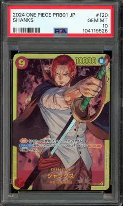 [PSA 10] Shanks OP01-120 PRB01 Premium Booster Box SEC Secret Japanese ONE PIECE - Image 1