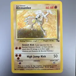 Pokemon TCG - Hitmonlee 7/62 Fossil Holo Rare WOTC 1999 HP - Image 1