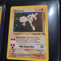 Hitmonlee 7/62 Fossil Holo Pokemon Card MP/HP - Image 1