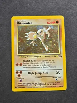 Pokemon HITMONLEE 7/62 - 1999 FOSSIL SET HOLO - MP/HP - Image 1