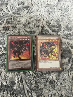 Yugioh Red-Eyes Alternative Black Dragon, Red-Eyes Black Cards, Lot of 3 Cards - Image 2