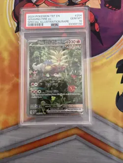 Pokemon TCG Gouging Fire EX Scarlet & Violet Temporal Forces 204/162 PSA 10 - Image 1
