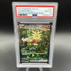 2024 Pokemon TCG Gouging Fire EX 204/162 SV05: Temporal Forces Holo PSA 10 SIR - Image 1