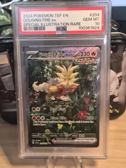 2024 POKEMON SV TEMPORAL FORCES - TEF EN #204/162 GOUGING FIRE EX SIR PSA 10 - Image 1