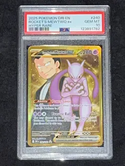 Rocket's Mewtwo ex - 2025 Pokemon DRI EN - Hyper Rare - PSA 10 - Image 1
