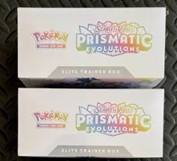 Lot of 2 Pokemon TCG Prismatic Evolutions ETB Elite Trainer Box New Sealed - Image 2
