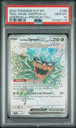 2024 POKEMON SVP EN-SV BLACK STAR PROMO #166 TEAL MASK OGERPON ex PSA 10 - Image 1