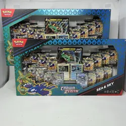 2x Pokemon TCG Crown Zenith Sea & Sky Premium Collection Box New Factory Sealed - Image 1