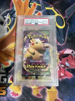 Pokemon 2020 Vivid Voltage Gigantamax Pikachu Art Sealed Booster Pack PSA 10 - Image 1