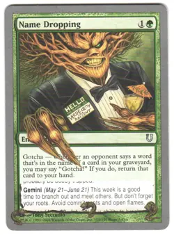 Magic_the_gathering Unhinged Name Dropping #105 2004,MTG,LP Uncommon - Image 1