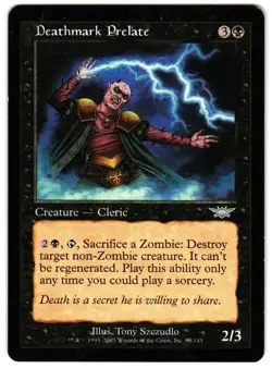 Magic_the_gathering Legions Deathmark Prelate #65 2003,MTG,LP Uncommon - Image 1