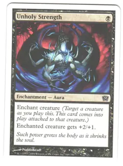 Magic_the_gathering 9th Edition Unholy Strength #168 MTG,LP Common - Image 1