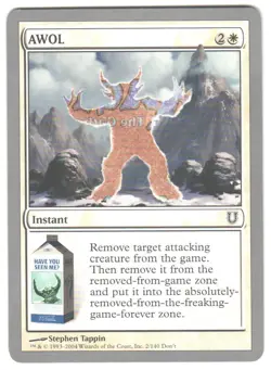 Magic_the_gathering Unhinged AWOL #2 2004,MTG,LP Common - Image 1