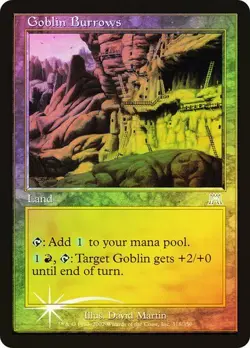 Onslaught MTG FOIL Goblin Burrows Magic - Image 1