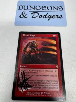 Urza's Rage - Invasion FOIL - Magic the Gathering MTG - Signed - Image 1