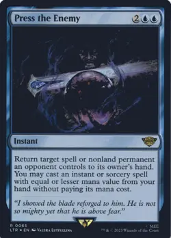 MTG Press the Enemy Foil NM Universes Beyond: The Lord of the Rings: Tales of Mi - Image 1