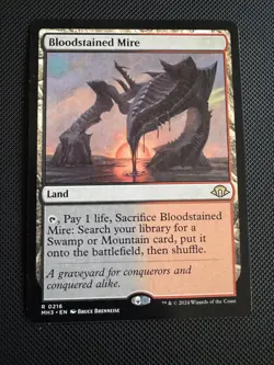 MTG Magic the Gathering Bloodstained Mire Near Mint MH3 #216 - Image 1