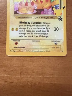 Birthday Pikachu 24 Holo Celebrations: Classic Collection - Pokemon Card - NM - Image 2
