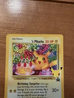 Birthday Pikachu 24 Holo Celebrations: Classic Collection - Pokemon Card - NM - Image 3