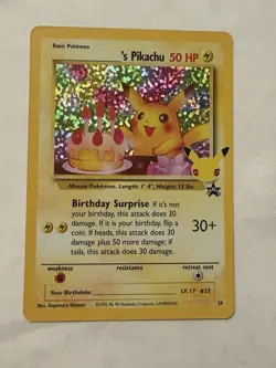 Birthday Pikachu 24 Holo Celebrations: Classic Collection - Pokemon Card - NM - Image 1