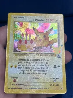 Birthday Pikachu 24/25 Celebrations Classic Collection Holo Pokemon Card NM - Image 2