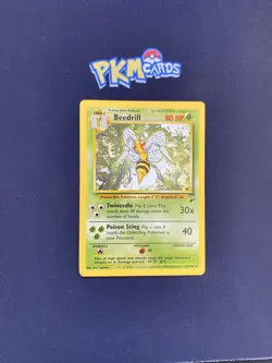 Pokemon TCG Beedrill Base Set 2 21/130 Regular Rare LP. - Image 1
