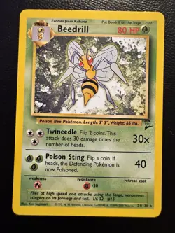 Pokemon Base Set 2 Beedrill 21/130 Rare VLP WOTC - Image 1