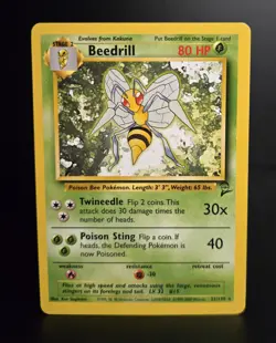 Pokemon TCG - BEEDRILL - 21/130 - RARE - UNLIMITED - BASE SET 2 (2000) - NM - Image 1