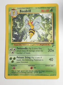 Beedrill 21/130 - RARE Base 2 Set Pokemon - Image 1