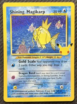Shining Magikarp Celebrations Classic Collection Pokemon Card 66/64 2021 NM - Image 1