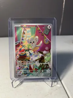 Pokemon TCG Minccino Illustration Rare Card Temporal Forces 182/162 - Image 1