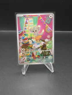 Pokemon TCG Minccino Holo Illustration Rare Card 182/162 Temporal Forces - Image 1
