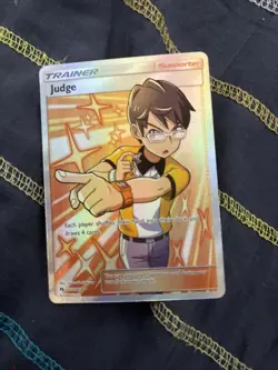 Pokemon TCG Judge Full Art, Sm-Lost Thunder Ultra Rare Holo Card 209/214 - Image 1