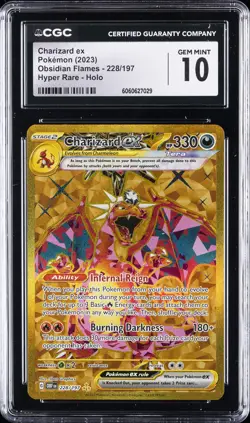 2023 POKEMON OBSIDIAN FLAMES - HYPER RARE - HOLO CHARIZARD EX CGC 10 GEM MINT - Image 1
