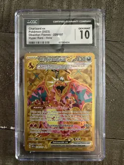 Pokemon Charizard EX 228/197 Obsidian Flames Hyper Rare Gold GEM MINT CGC 10 - Image 1