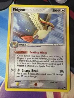 Pidgeot Holo 2006 Pokemon POP Series 2 Promo 2/17 SWIRL - Image 1