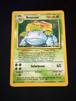Pokemon TCG Venusaur Base Set 15/102 Holo 1999-2000 Wizards Base Set - MP - Image 1