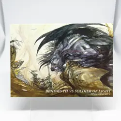 005 BEHEMOTH VS SOLDIER OF LIGHT Final Fantasy Card Art Museum Yoshitaka Amano - Image 1