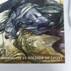 005 BEHEMOTH VS SOLDIER OF LIGHT Final Fantasy Card Art Museum Yoshitaka Amano - Image 5