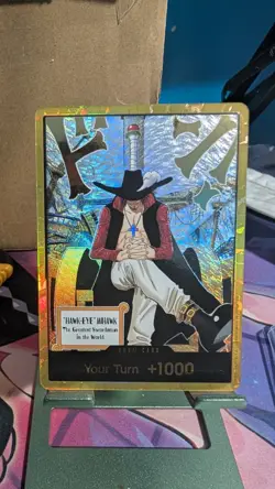Don!! Card (Dracule Mihawk) (Gold) The Azure Seas Seven Op14 - Image 1