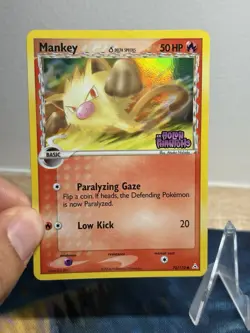 Mankey 70/110 Reverse Holo Delta Species ex Holon Phantoms Pokemon Card HP - Image 3