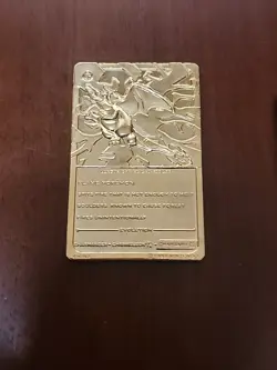 1999 Pokemon Burger King 23K Gold Plated Card Set of 3, Pikachu, Charizard, Mew2 - Image 5