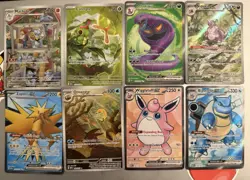Pokemon 151 IR And Full Art Lot Of 8 Near Mint Cards Modern Lot - Image 1