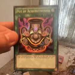Konami Yu-Gi-Oh! TCG Pot of Acquisitiveness Spell Card 1st Edition INOV-EN065 - Image 1