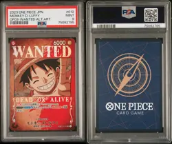 PSA 9 Monkey D. Luffy ST01-012 WANTED 2023 ONE PIECE Card Japanese - Image 3