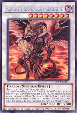 Jumbo Oversized YUGIOH CARD SCARLIGHT RED DRAGON ARCHFIEND Box Topper DOCS-EN046 - Image 3