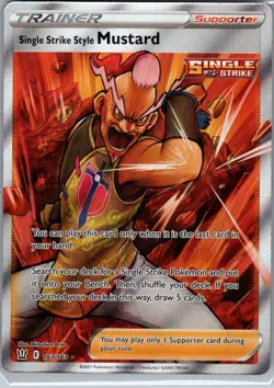 Single Strike Style Mustard (Full Art) 163/163 Battle Styles - Pokemon Card - NM - Image 1