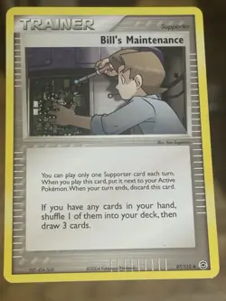 Bill's Maintenance 87/112 EX FireRed & LeafGreen Pokemon Card - Image 1