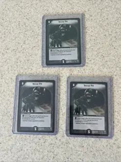 Duel Masters Cards TCG - Terror Pit - Rare - DM-01 - 3 Card Lot - Playset - Image 1