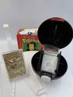 Pokemon Togepi 23K Gold Plated Card Burger King 1999 Pokeball Display - Image 1
